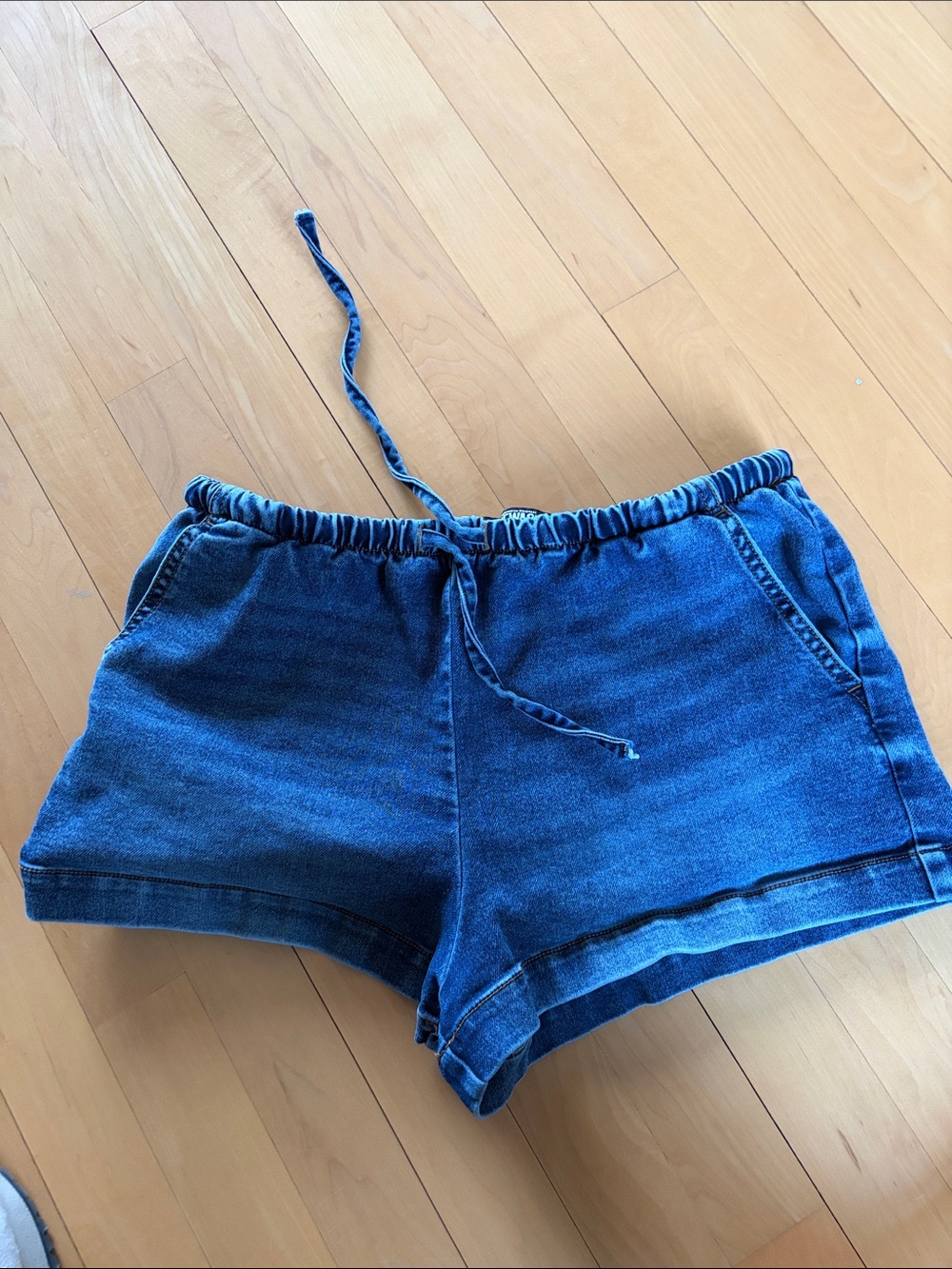 Rewash Blue Denim Drawstring Jean Shorts